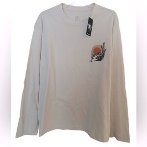 Original Use Men’s Cotton Graphic Long Sleeve Shirt- Large